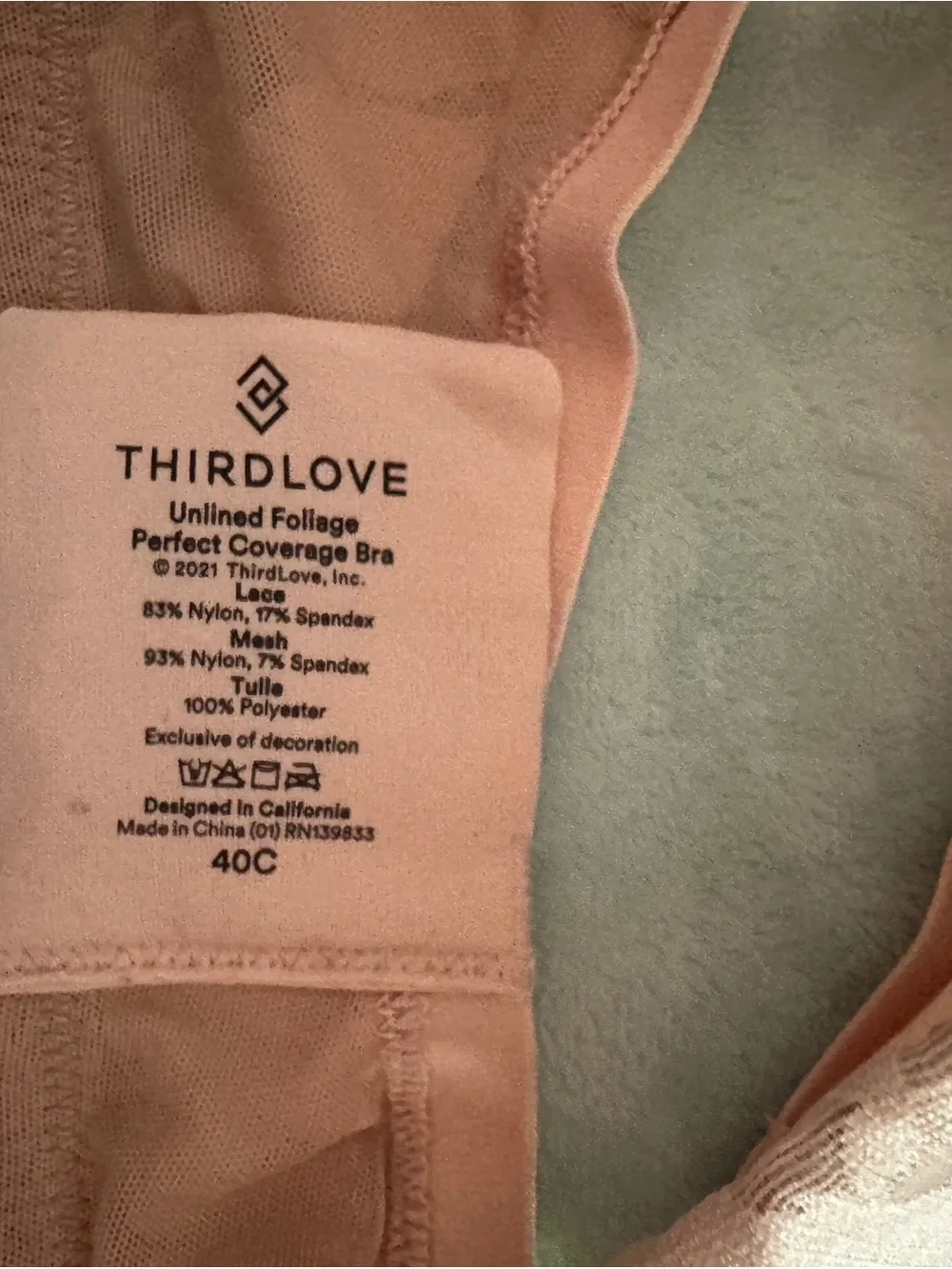 ThirdLove Beige Lace Underwire Bra